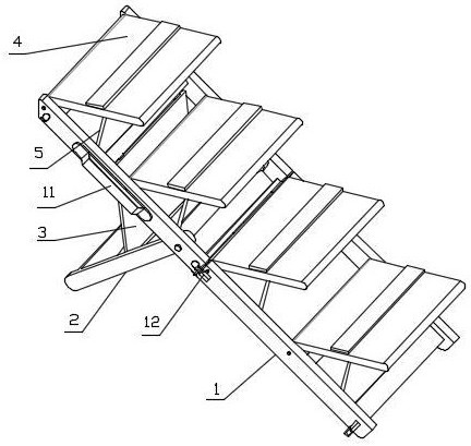 一種多功能折疊臺階寵物爬梯的制作方法