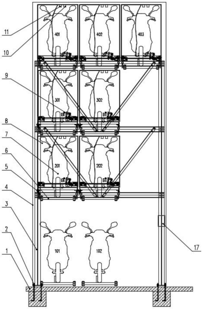 一種兩輪電動(dòng)車(chē)立體車(chē)庫(kù)的制作方法