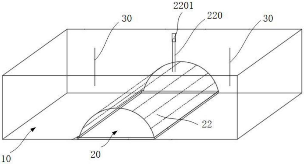 一种柔性消浪潜堤式防波堤实验装置的制作方法