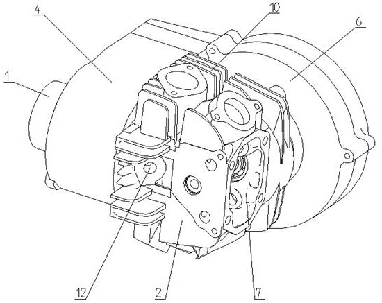 摩托車發(fā)動機(jī)強(qiáng)制風(fēng)冷結(jié)構(gòu)及摩托車發(fā)動機(jī)的制作方法