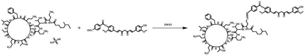 一種姜黃素改性多粘菌素B的合成方法與流程