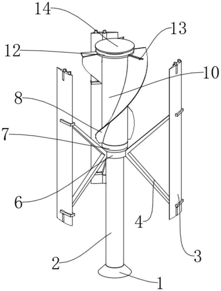 一种基于Lissajous曲线的内阻外升混合式共盘垂直轴风力机的制作方法