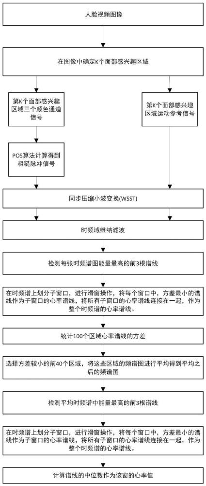 基于时频域维纳滤波的视频心率测量方法