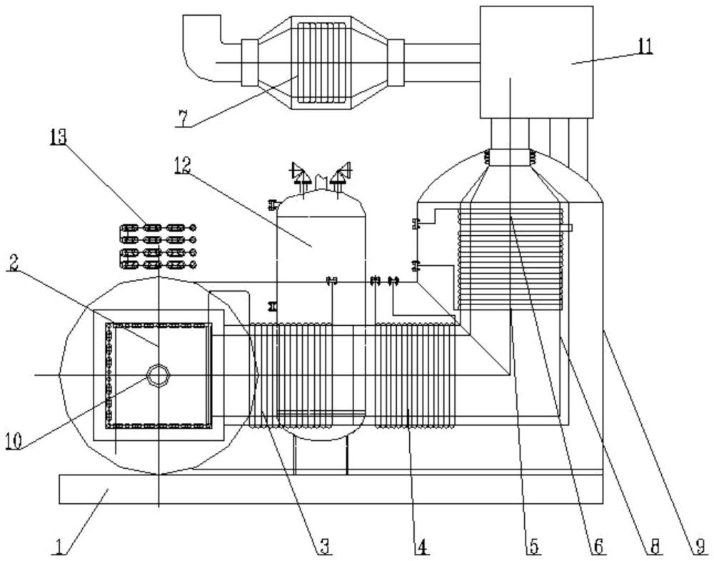 一种卧式L形直流增压锅炉装置的制作方法