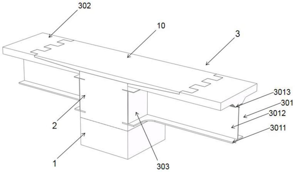 一种用于钢板组合梁桥墩梁固结的结构形式的制作方法