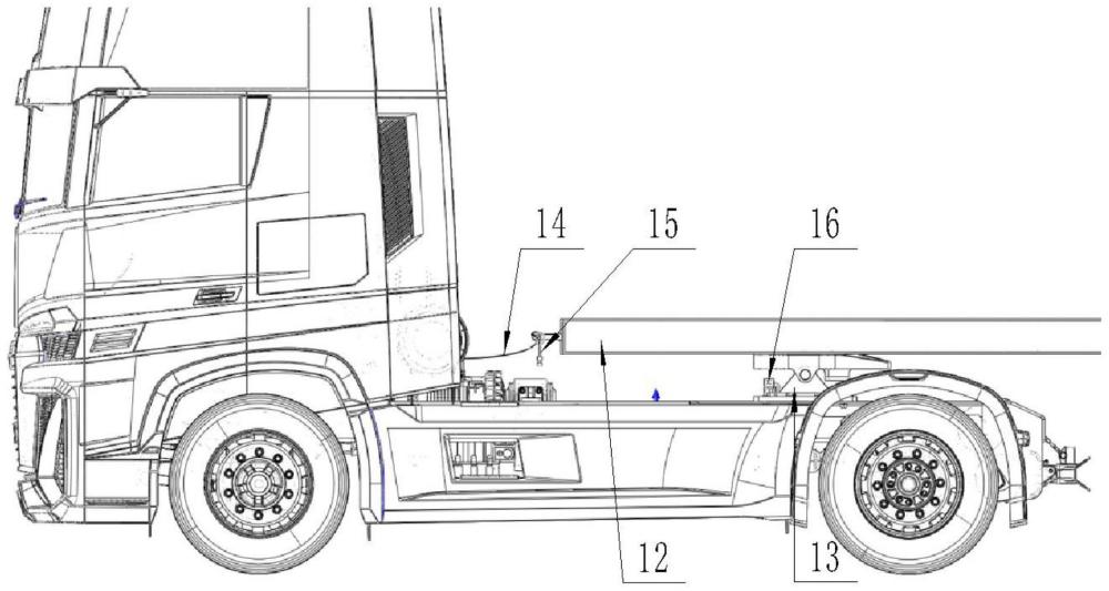 一种测量牵引汽车主车与挂车之间角度的装置及方法与流程