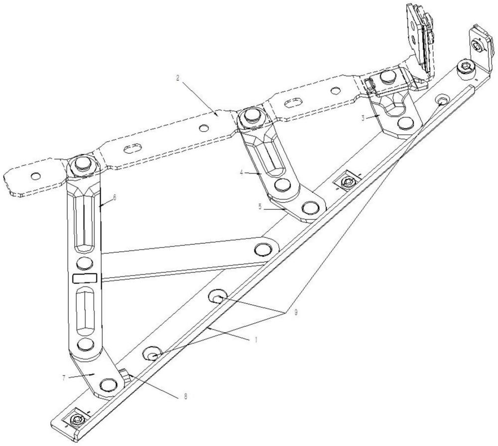 一种上悬滑撑多点支撑臂式结构的制作方法