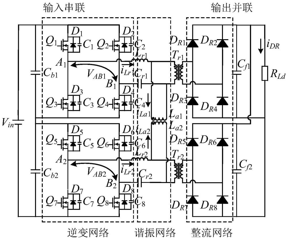 一种等效激磁电感可调的组合式LLC变换器及控制方法与流程