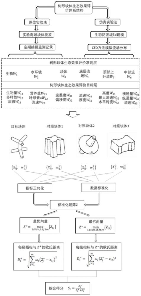 基于新型树形人工护面块体的消浪堤岸生态效果评估方法