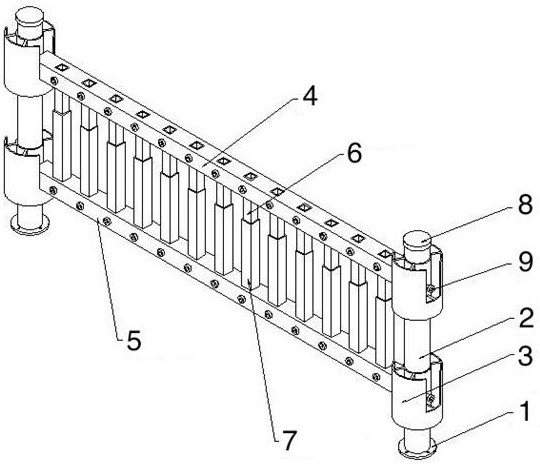 一种装配式可调节围栏结构及其安装方法与流程