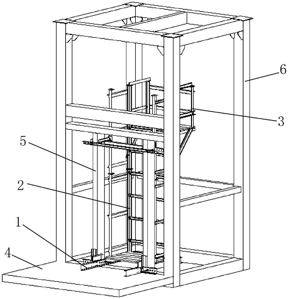 无机房电梯井道顶层操作平台的制作方法