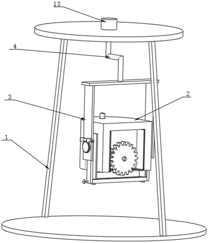 一种齿轮传动结构的悬挂装置的制作方法