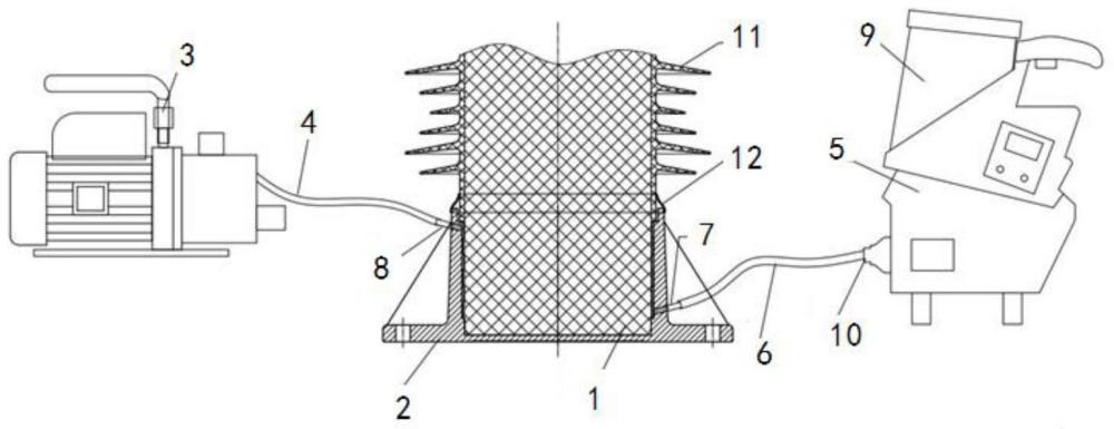 特高压平波电抗器用复合支柱绝缘子灌胶装置的制作方法