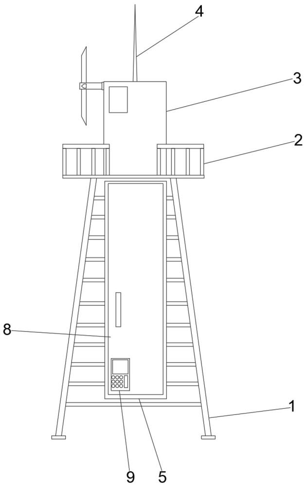 一种带风电的通讯塔结构的制作方法
