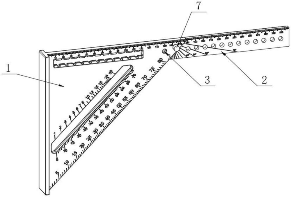 一种可以测量角度的延伸三角尺的制作方法