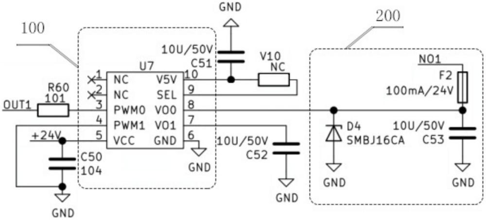 一种模拟量电压输出电路及测量光栅的制作方法
