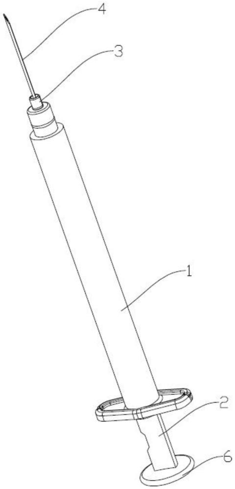 回缩型无胶塞自毁注射器的制作方法