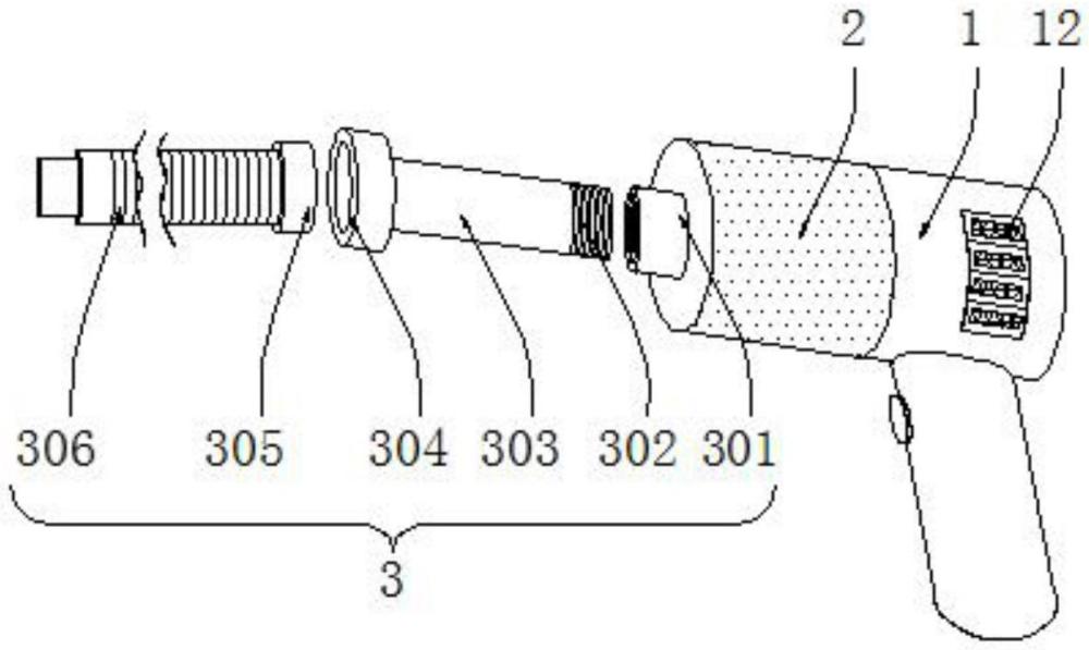 一种可延长吸杆的超小型手持吸尘器的制作方法