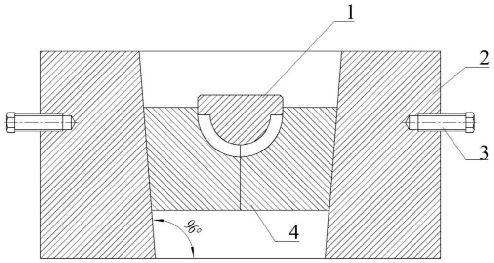 一种用于氢化锂坯料壳体压制成型的三瓣模装置的制作方法