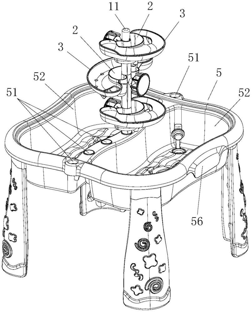 一种玩水游戏桌配件及玩水游戏桌的制作方法