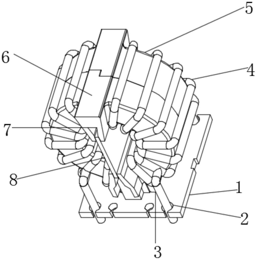 一种立式环形共模电感组合结构的制作方法