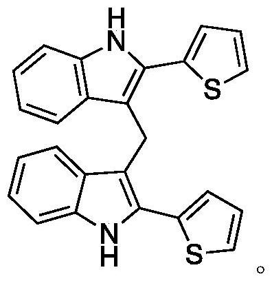 一种含噻吩的双吲哚甲烷型a-葡萄糖苷酶抑制剂及其制备方法和应用