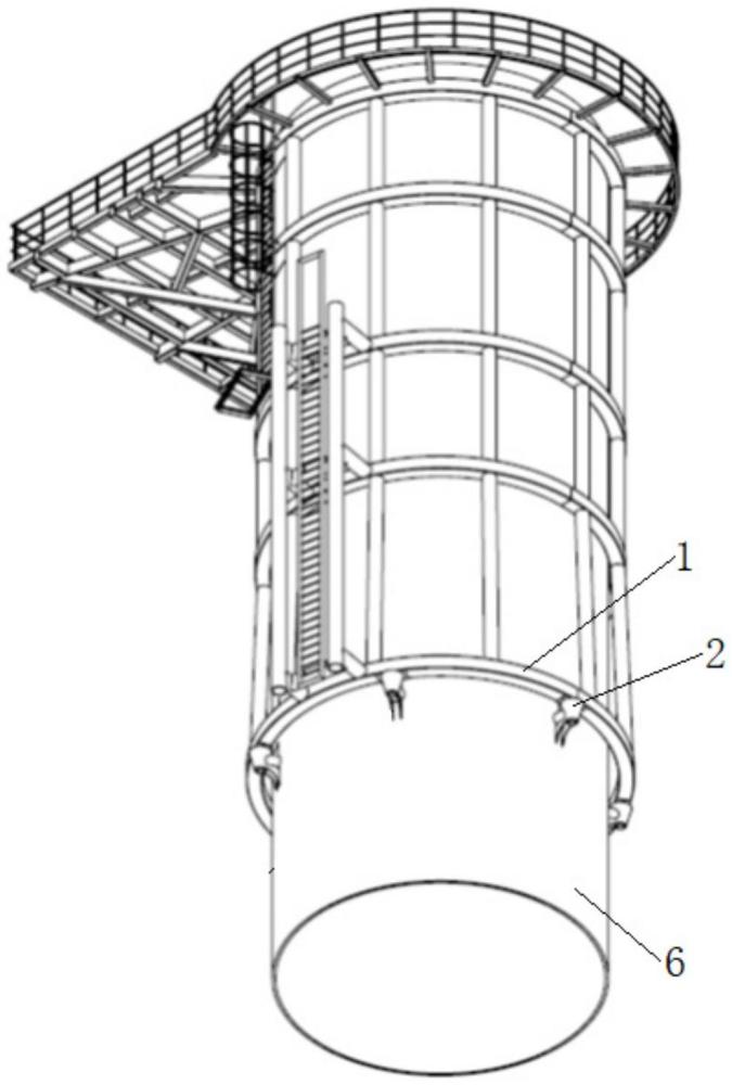 集成式套笼支撑结构和风电基础的制作方法