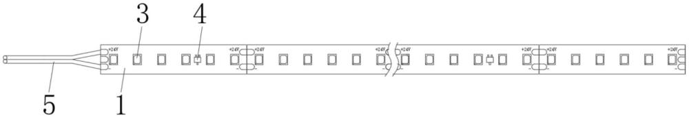 一种两组单元灯串共用IC可单组裁剪的低压恒流LED灯带的制作方法