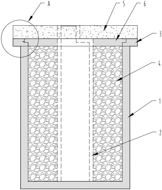 一种顶管井路面恢复施工结构的制作方法