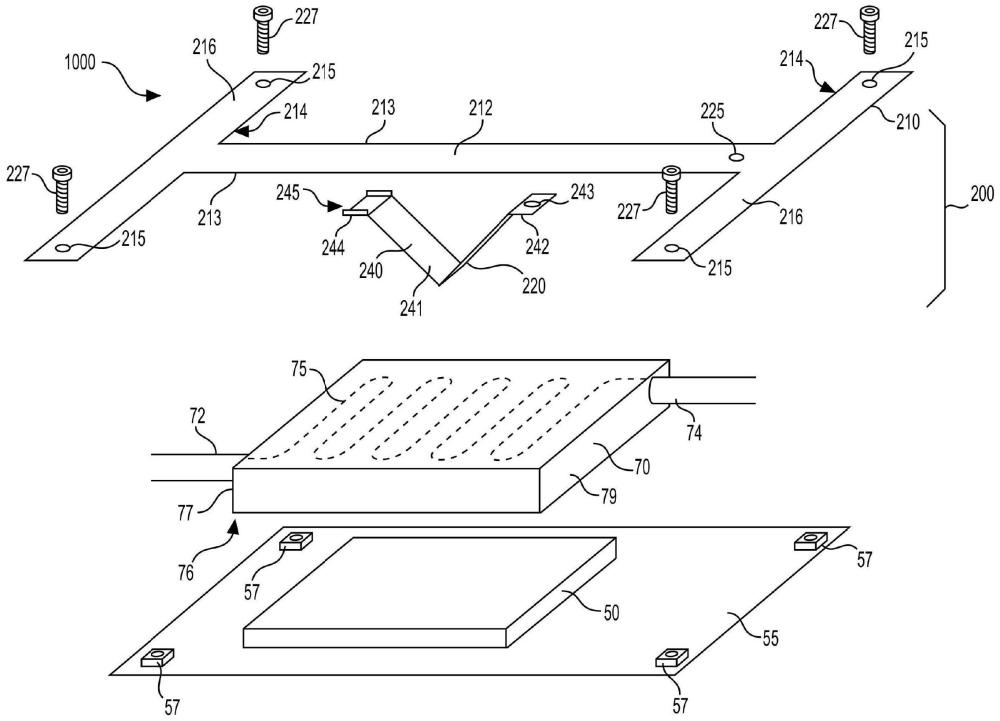 用于将液体冷却块固定在发热电子部件上的系统和方法与流程