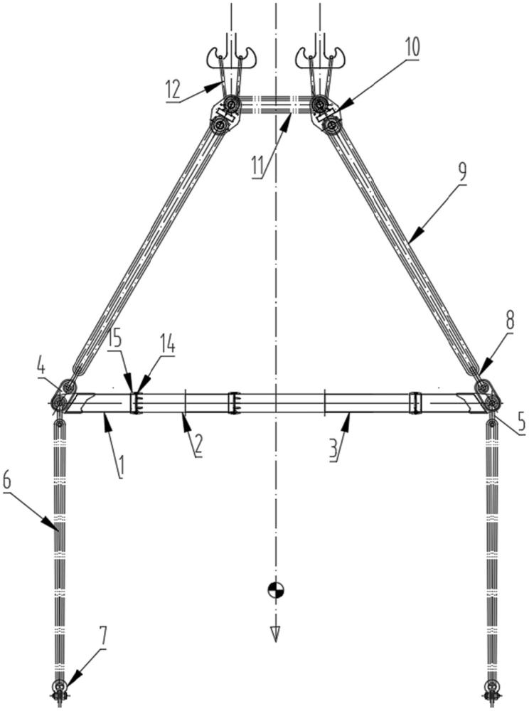 一种组合式重心可调节型海上升压站上部组块专用吊具的制作方法
