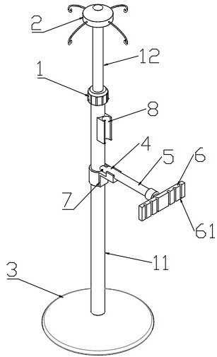 一种固定于影像科检查室机床上使用的输液架
