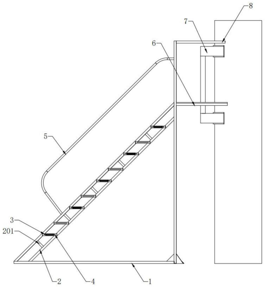 一种方便拆装的过滤塔爬梯的制作方法