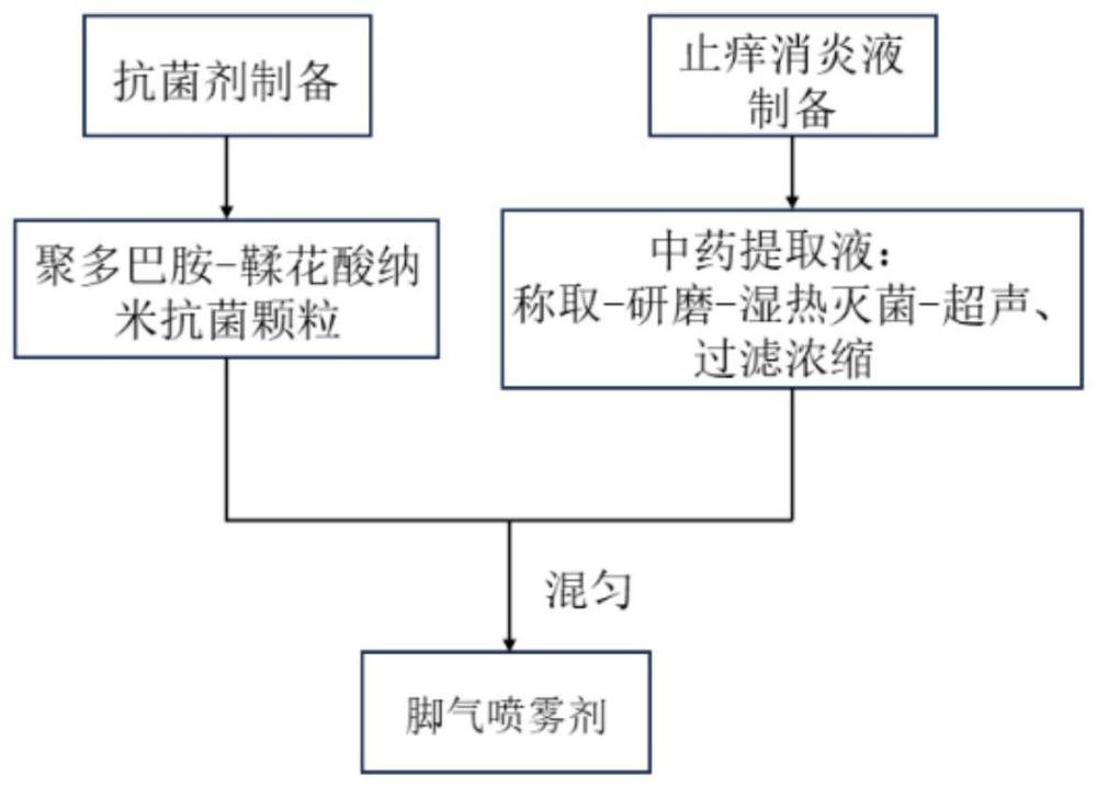 一种治疗脚气的喷雾剂及其制备方法与流程