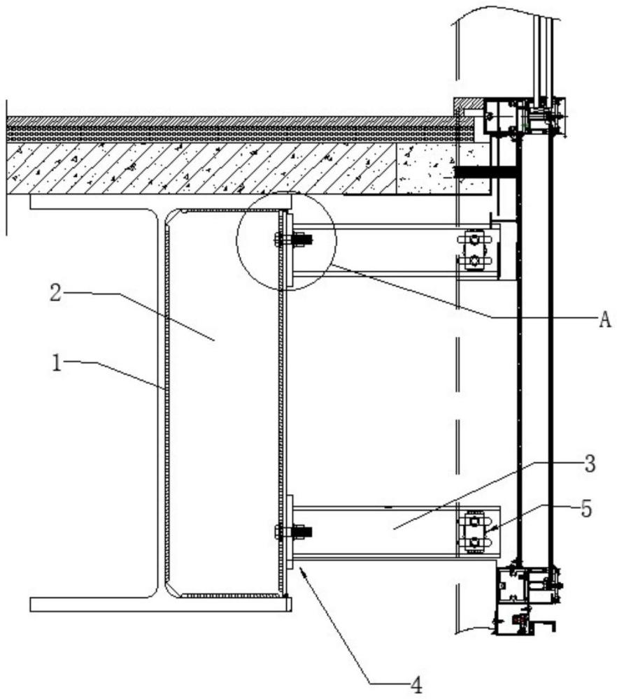 一种用于高空幕墙龙骨安装的工字钢连接结构的制作方法