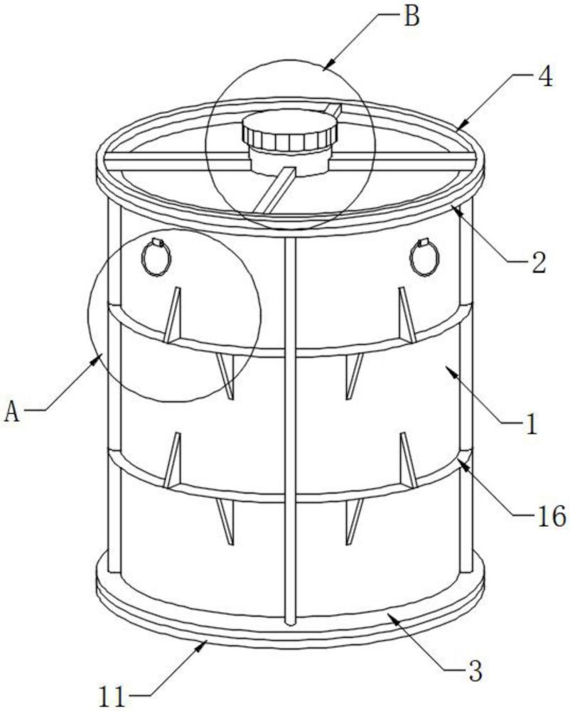 一种加强支撑型油桶的制作方法