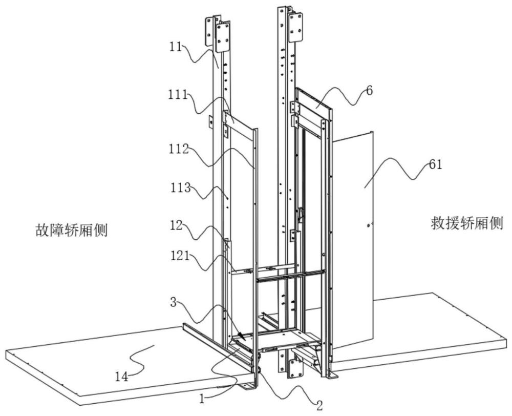 一种安装在轿厢上的井道救援用安全门机构的制作方法