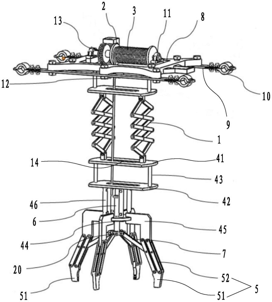 一种用于无人机的可伸缩垂钓式机械手的制作方法