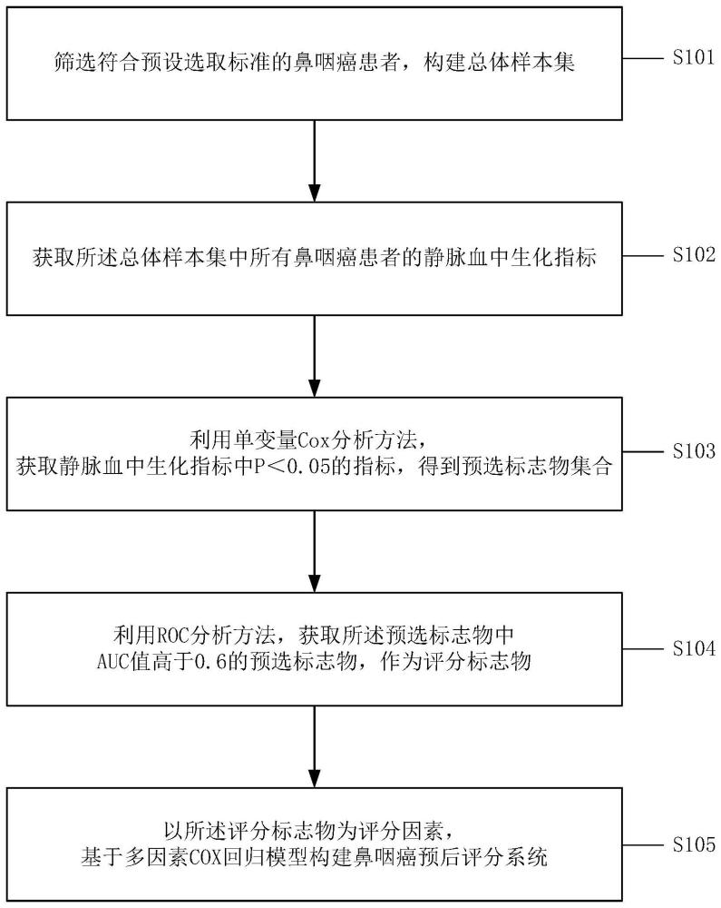 一种鼻咽癌预后评分系统构建方法及评分系统