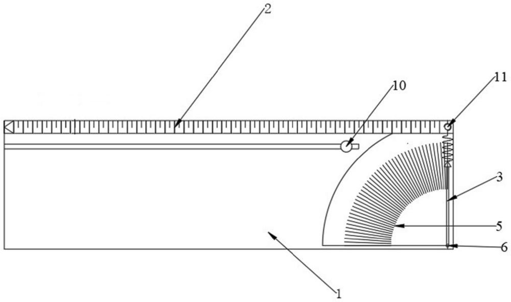 一种便携式板式橡胶支座剪切角度测量装置的制作方法