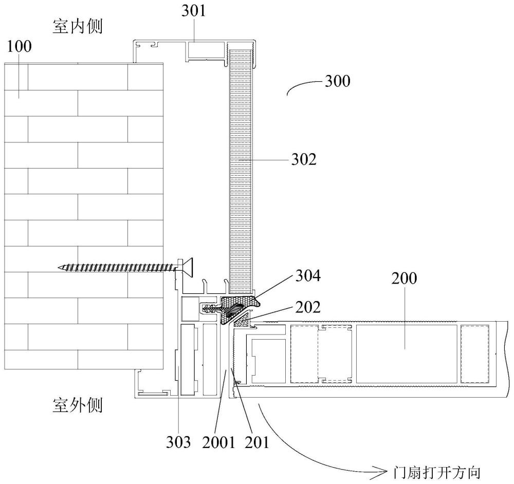 外开门扇组件及其门套的制作方法