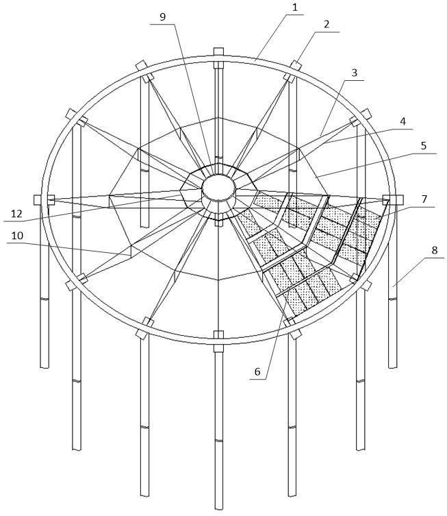 一种环状轮辐式海上光伏组件支架装置的制作方法