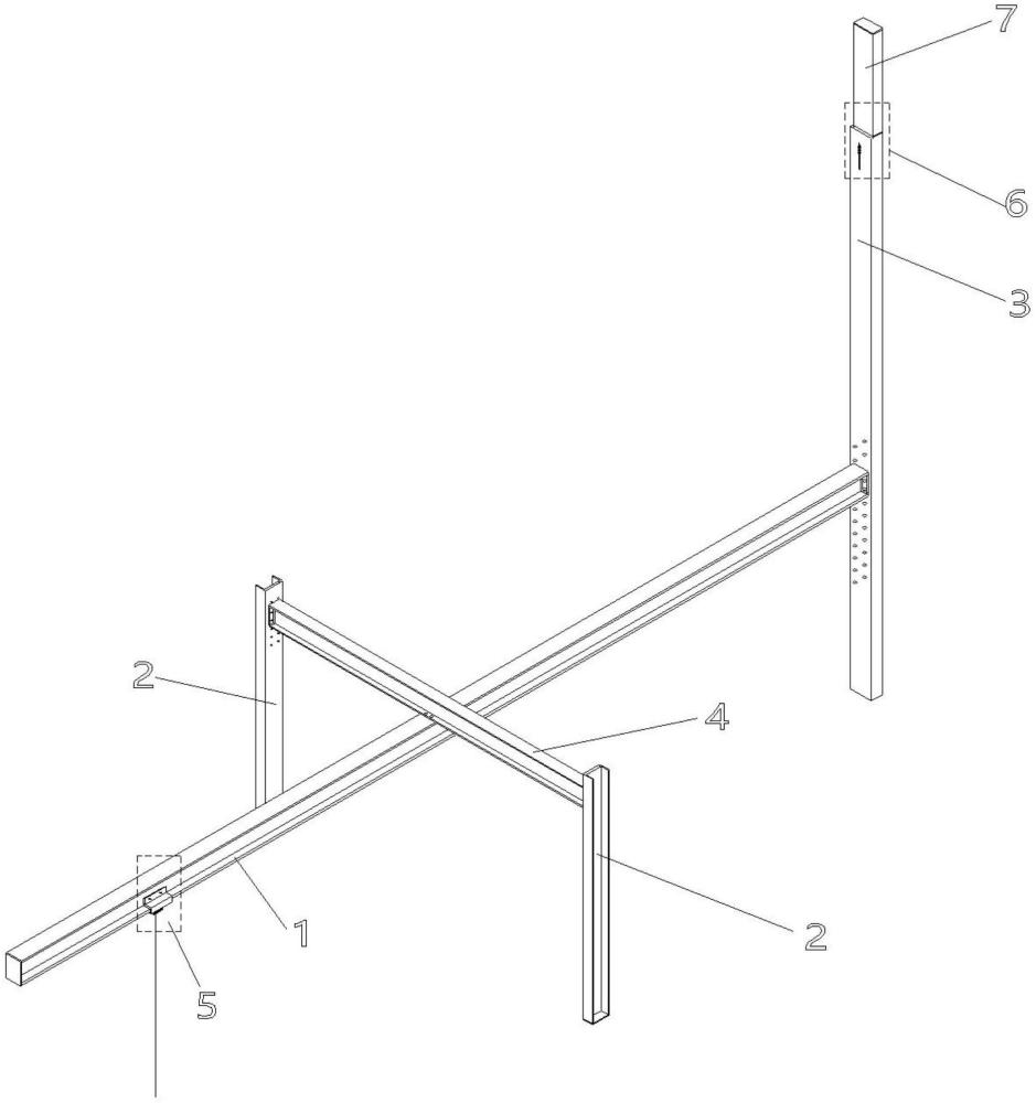 一种用于安装在楼层内的吊篮悬挑体系的制作方法