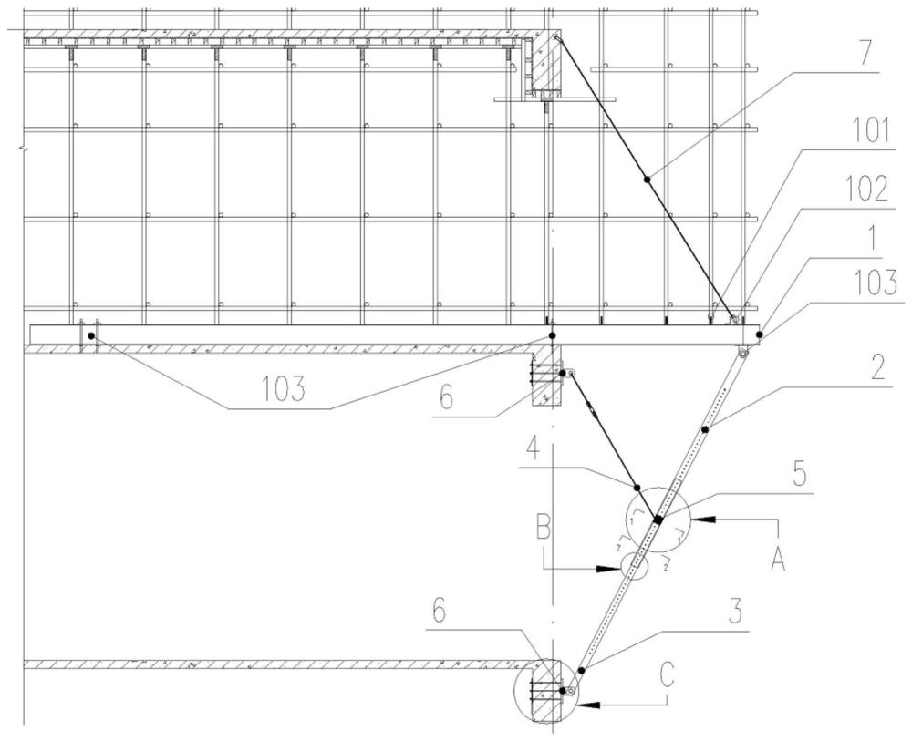 一种高空悬挑结构型钢模板支撑体系及施工方法与流程