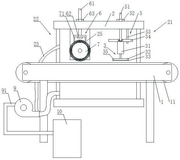 一种建筑陶瓷施釉前扫灰装置的制作方法