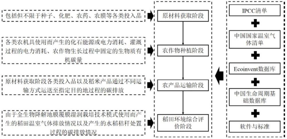 一种水稻全生命周期碳足迹的评价方法