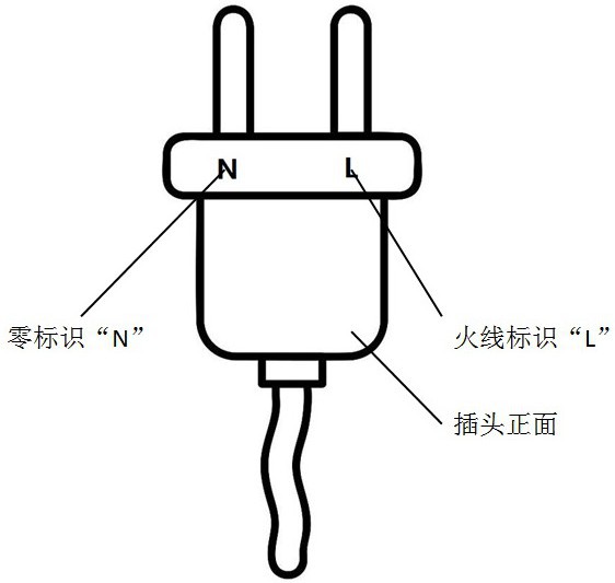 一种带极性标识的单相两极插头的制作方法