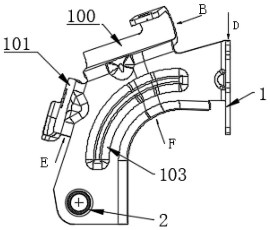 一种混动车发动机冷却管支架结构的制作方法