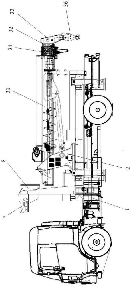 一种多联动吊重、载重钻头可调式钻机车的制作方法