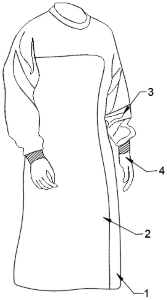 一种无菌型全包围手术衣的制作方法